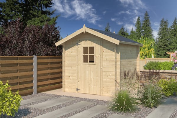 Chalet classique Luzern 19 mm - 205 x 205 cm + auvent 15 cm