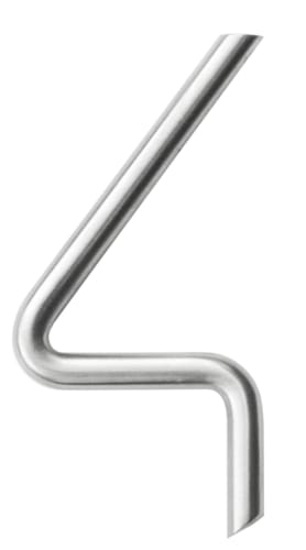 Chiffre 4 arrondi en inox pour façade