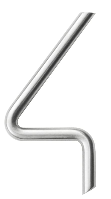 Chiffre 4 arrondi en inox pour façade