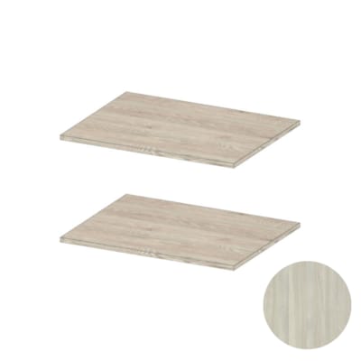 MOKI ESPACE tablettes mobiles orme argenté 750 mm - 2 pces