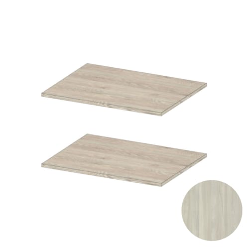 MOKI ESPACE tablettes mobiles orme argenté 750 mm - 2 pces