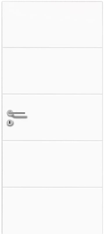 Porte chant plat Smartline Blanche Capri - 2m015 x 730mm - Ouverture din gauche