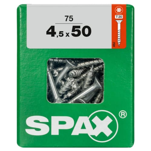 SPAX vis T-STAR+ WIROX - 4,5x50 L (boite 75 pces)