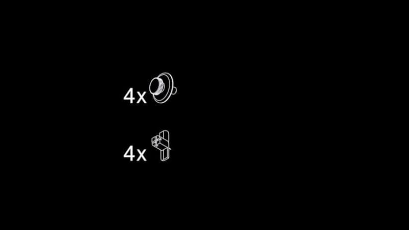 Ter Hürne SilentDesign LivingWall - Dolf - Bouton en plastique noir