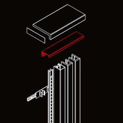 Profilé de finition Maestro Lynes Aluminium ALU  26x50x2700 mm
