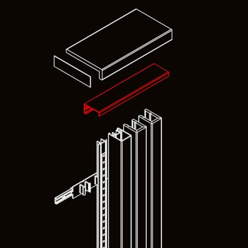 Profilé de finition Maestro Lynes Aluminium ALU  26x50x2700 mm