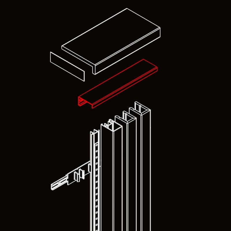 Profilé de finition Maestro Lynes Aluminium ALU  26x50x2700 mm