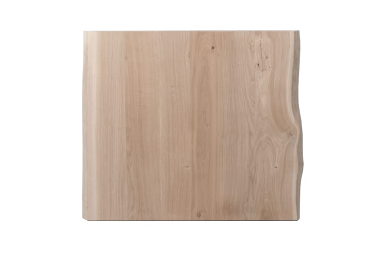 Plateau de table en chêne petit format (bord tronc d'arbre naturel) - 40 x 600 x 600 mm