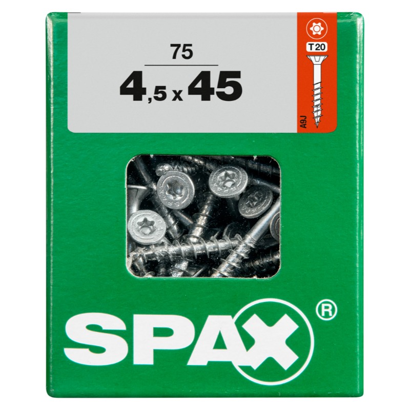 SPAX vis T-STAR+ WIROX - 4,5x45 L (boite 75 pces)