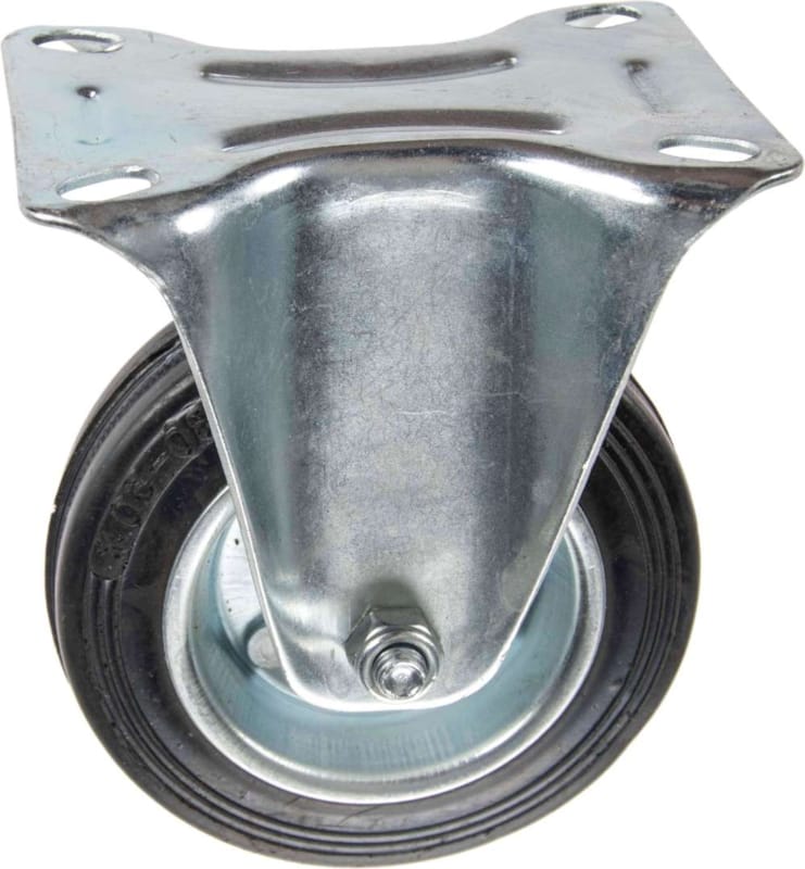 Roulette Caoutchouc Fixe 100 mm