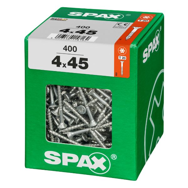 SPAX vis T-STAR+ WIROX - 4x45 XXL (boite 400 pces)