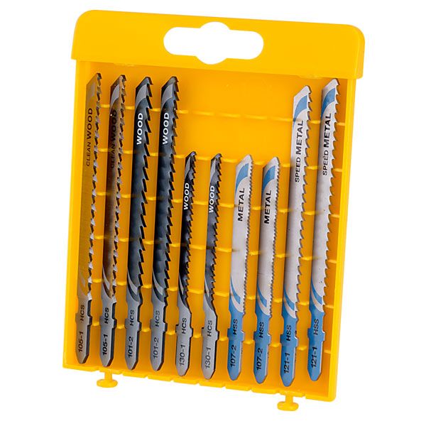 Stanley Set de 10 Lames Scies Sauteuses pour le Bois et le Métal