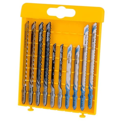Stanley Set de 10 Lames Scies Sauteuses pour le Bois et le Métal