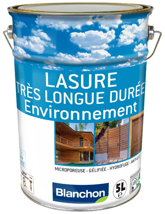 Blanchon Lasure très longue durée Environnement - 5 L - Blanc