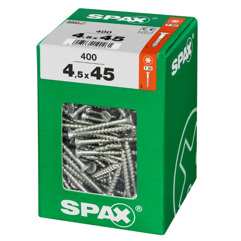 SPAX vis T-STAR+ WIROX - 4,5x45 XXL (boite 400 pces)