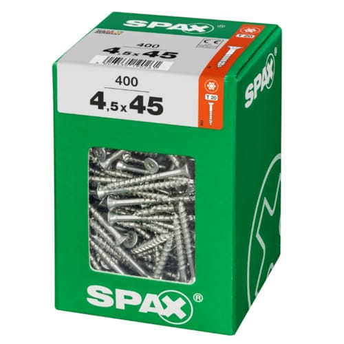SPAX vis T-STAR+ WIROX - 4,5x45 XXL (boite 400 pces)