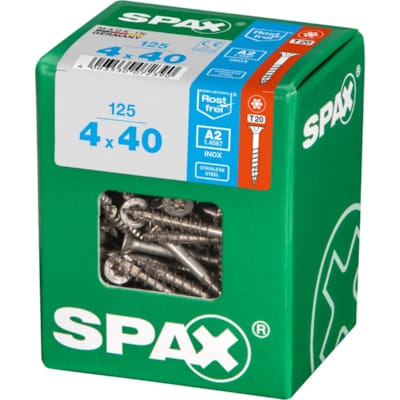 SPAX vis T-STAR+ A2 inox - 4x40 L (bte 125 pces)