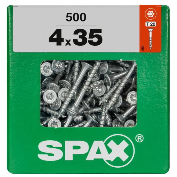 SPAX vis T-STAR+ WIROX - 4x35 XXL (boite 500 pces)