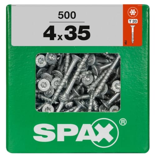 SPAX vis T-STAR+ WIROX - 4x35 XXL (boite 500 pces)