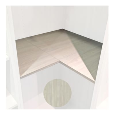 MOKI ESPACE tablettes mobiles orme argenté 900 x 900 mm - 2 pces