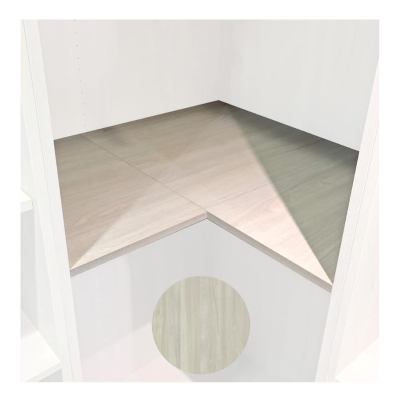 MOKI ESPACE tablettes mobiles orme argenté 900 x 900 mm - 2 pces