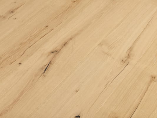 Parquet semi-massif - Chêne rustique B - Verni UV invisible -14 x 190 x 2200 mm - rainure/
