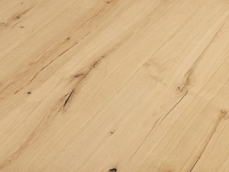 Parquet semi-massif - Chêne rustique B - Verni UV invisible -14 x 190 x 2200 mm - rainure/languette