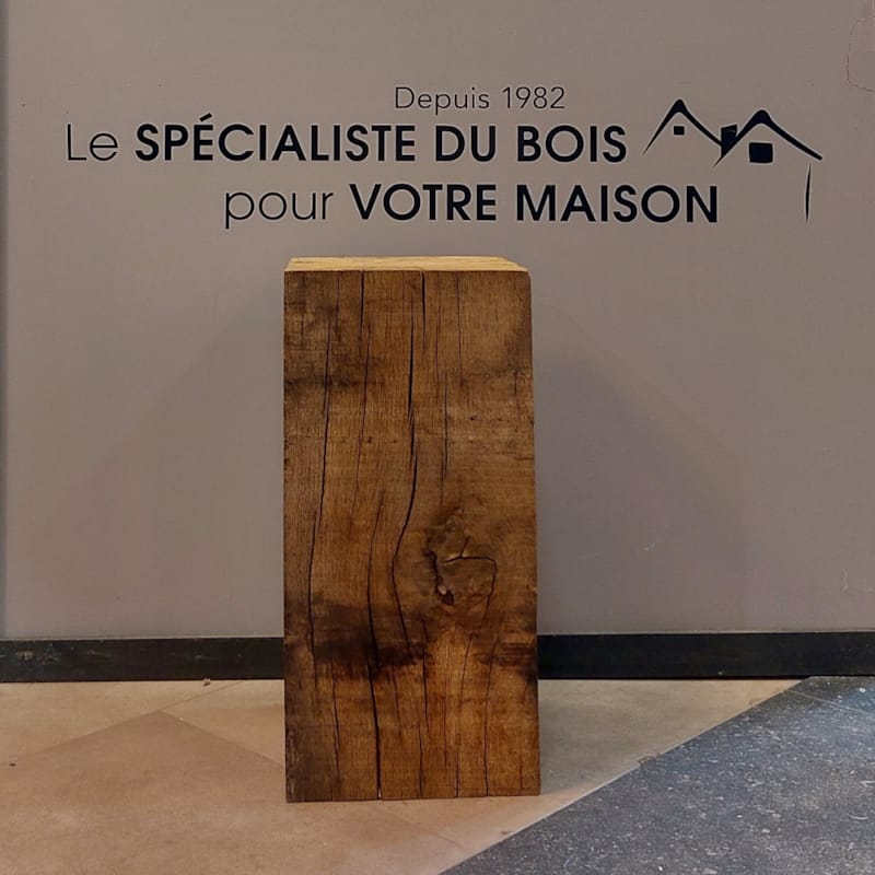 Plot en chêne déco - 250 x 250 x 500 mm