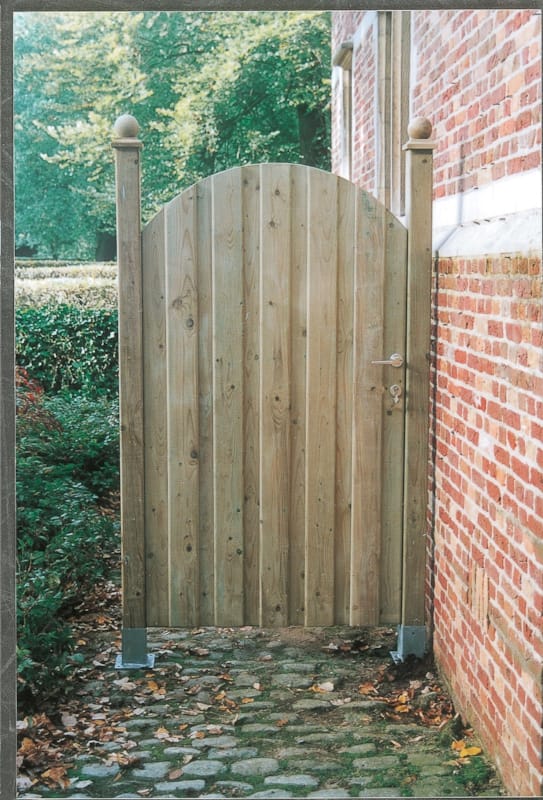 Porte de jardin en bois arrondie Arco fermée 1m80 x 1m