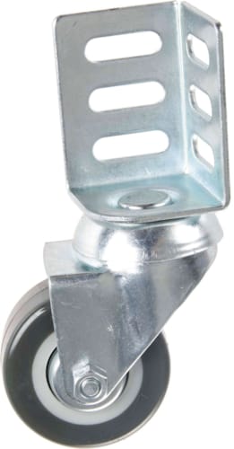 Roulette PU 50 mm Pivotante avec Cornière