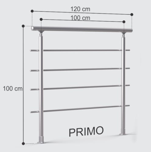 Kit de départ - Garde-corps Rondo Primo 1m20