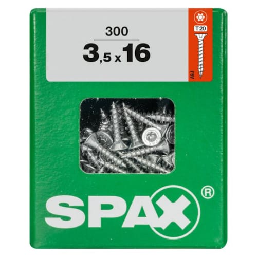 SPAX vis T-STAR+ WIROX - 3,5x16 L (boite 300 pces)
