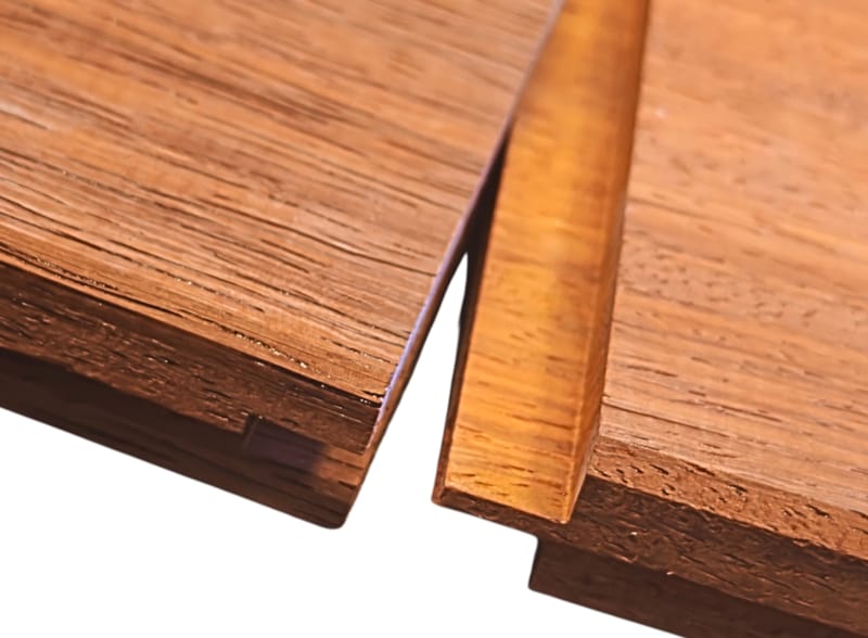 Planche de terrasse padouk court - B-Fix - 21 x 142 x 1800 mm