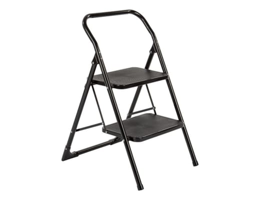 Escabelle - 2 marches larges - Noir