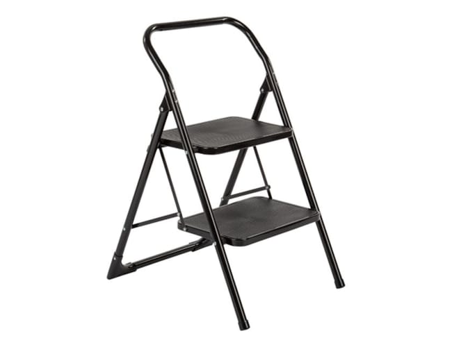 Escabelle - 2 marches larges - Noir