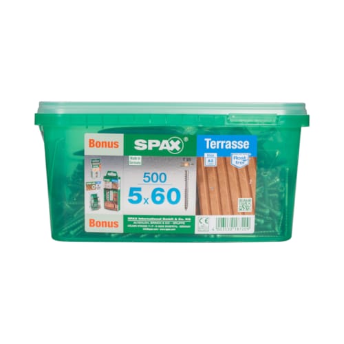 SPAX BONUS set vis terrasse inox A2 5x60 (550 pces)