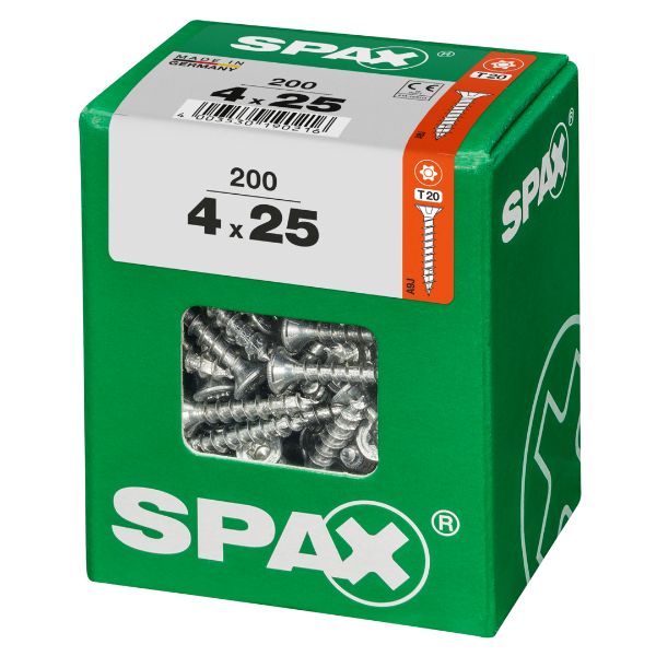 SPAX vis T-STAR+ WIROX - 4x25 L (boite 200 pces)