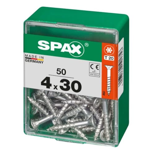 SPAX vis T-STAR+ WIROX - 4x30 M (boite 50 pces)