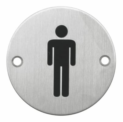 Pictogramme rond homme - Inox