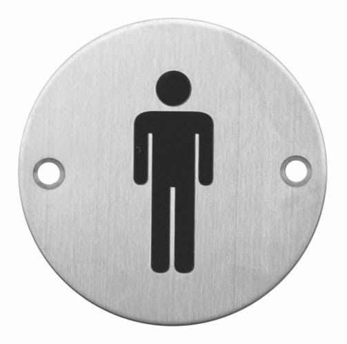 Pictogramme rond homme - Inox