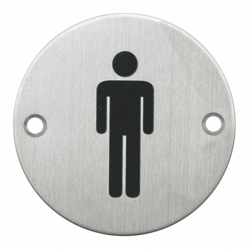 Pictogramme rond homme - Inox