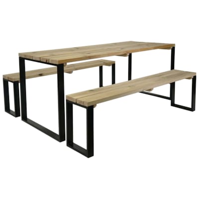 Cerland table de jardin avec bancs Blakea - 180 x 77 x 74 cm