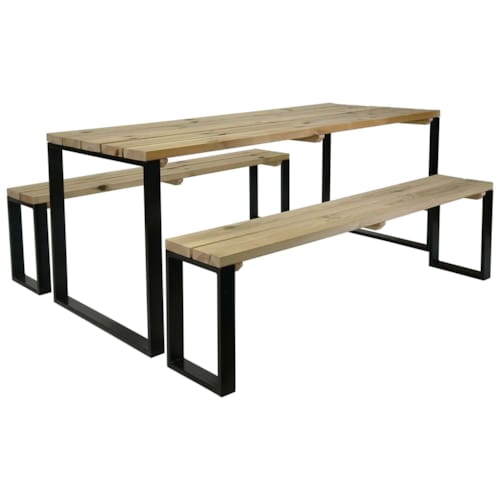 Cerland table de jardin avec bancs Blakea - 180 x 77 x 74 cm