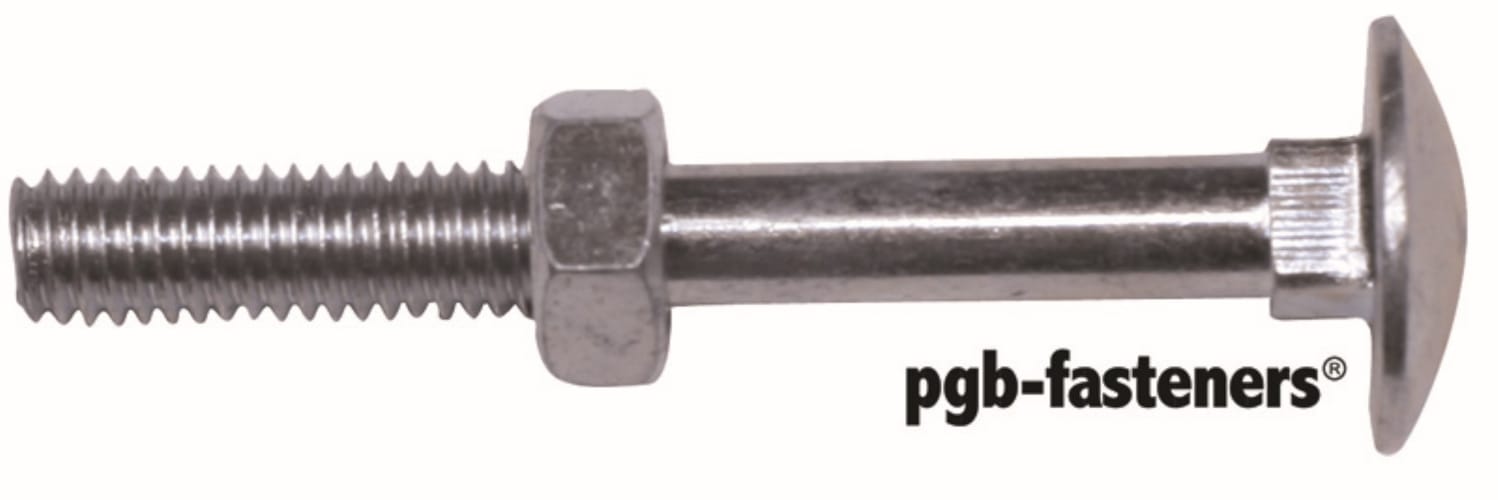 Boulon à bois DIN 603/555 - Zingué - M6x60 - 5 pcs