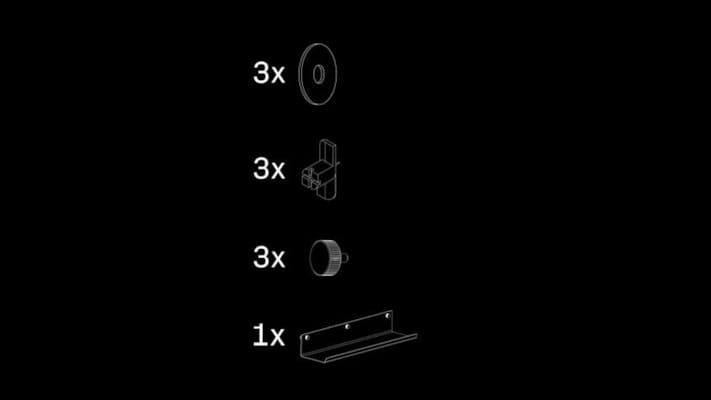Ter Hürne SilentDesign LivingWall - Arne - Étagère métallique large - Large