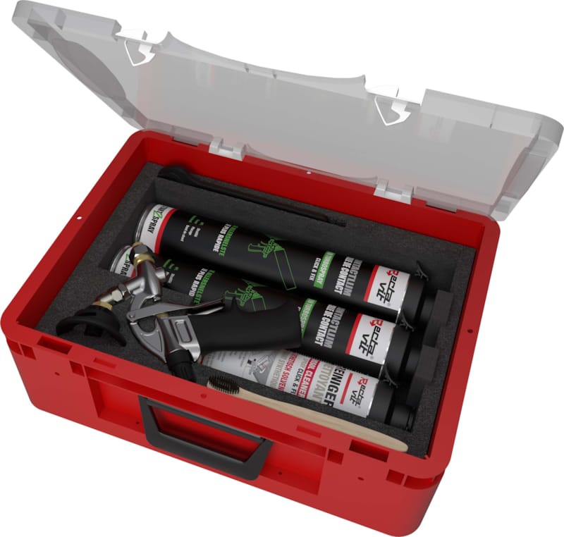 Rectavit set colle pulvérisable + pistolet - Bois et intérieur - TurboSpray Click&Fix