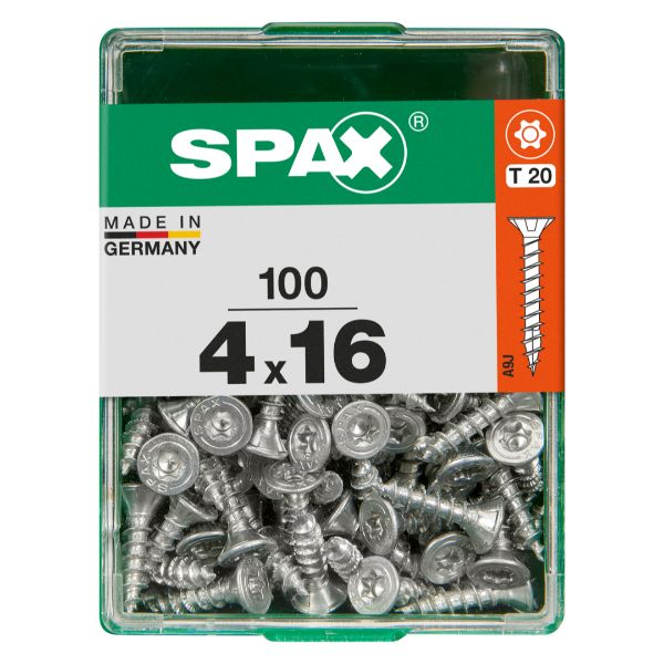 SPAX vis T-STAR+ WIROX - 4x16 M (boite 100 pces)