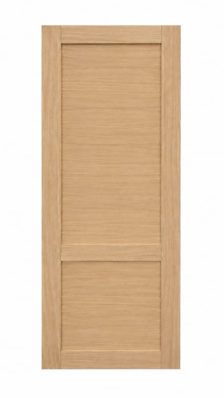 Porte plaquée chêne 167 - 2 panneaux droits modernes - 2015 x 780 mm