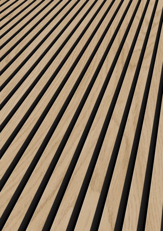 Lambris acoustique Ter Hürne SilentDesign chêne Tiber 1 face - 21 x 520 x 3000 mm