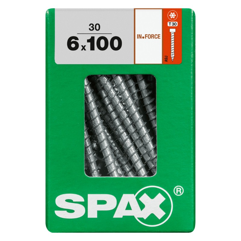 SPAX vis IN.FORCE WIROX - 6x100 L (bte 30 pces)
